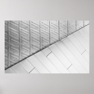 Grayscale photo of flooring poster