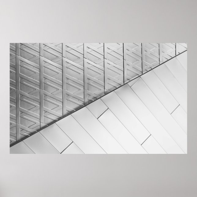 Grayscale photo of flooring poster (Front)