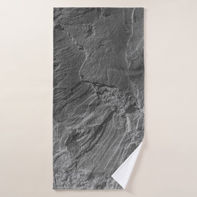 GRAYSCALE PHOTO OF ROCK FORMATION BATH TOWEL (Bath Towel)