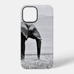 GRAYSCALE PHOTOGRAPHY OF ELEPHANT iPhone 12 CASE