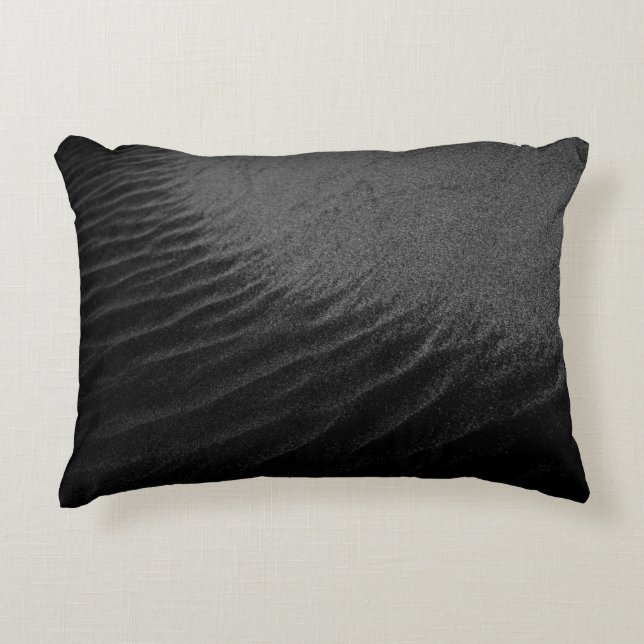 Grayscale photography of sand decorative cushion (Front)
