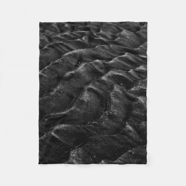 Grayscale photography of sand fleece blanket (Front)