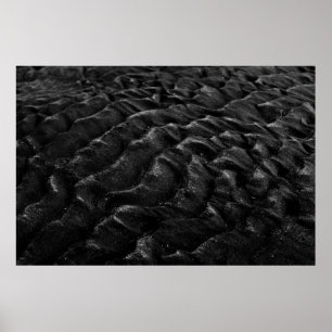 Grayscale photography of sand poster