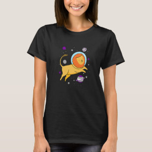 Graysexual Lion In Space Graysexual Pride T-Shirt
