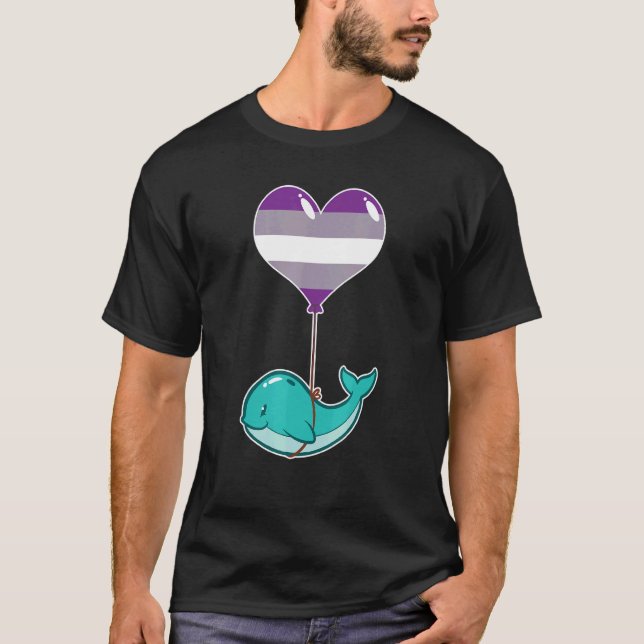 Graysexual Whale  Nonbinary Love T-Shirt (Front)