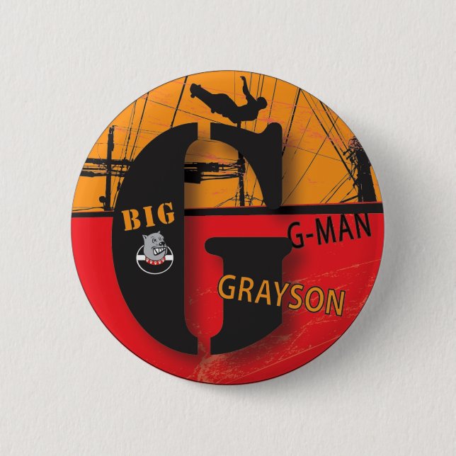 grayson 6 cm round badge (Front)