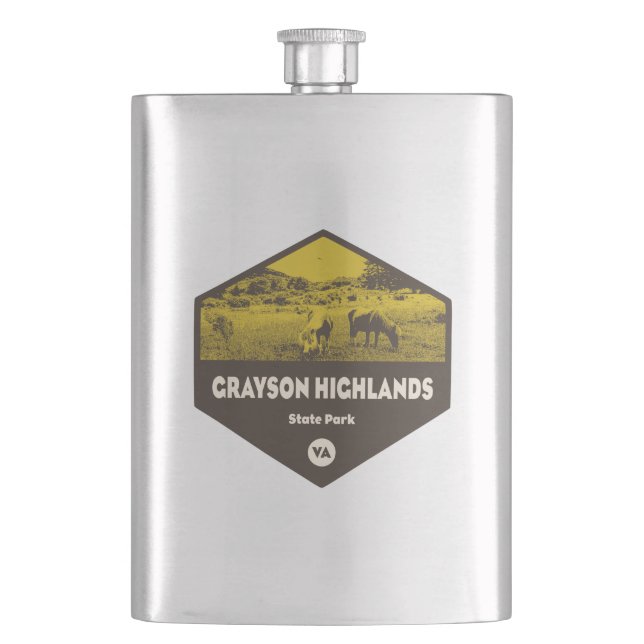 Grayson Highlands State Park Virginia Hip Flask (Front)