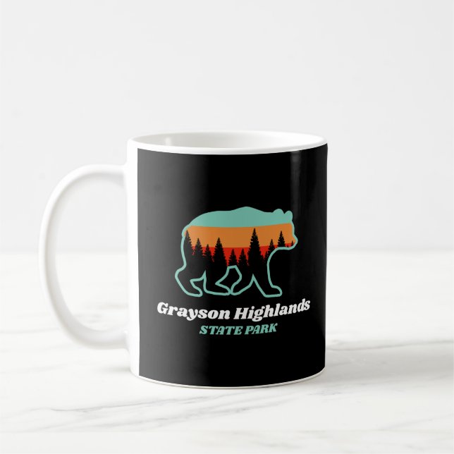 Grayson Highlands State Park Virginia VA Bear  Coffee Mug (Left)