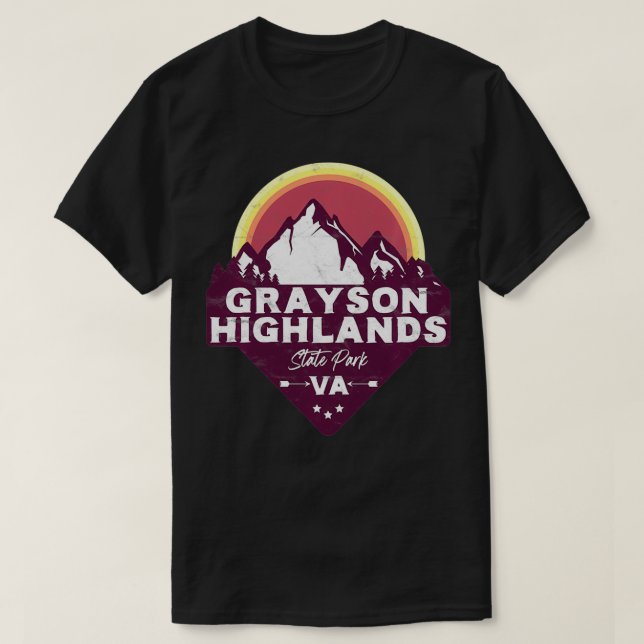 Grayson Highlands State Park Virginia VA Forest Ou T-Shirt (Design Front)