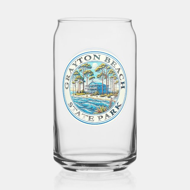 Grayton Beach Can Glass (Front)