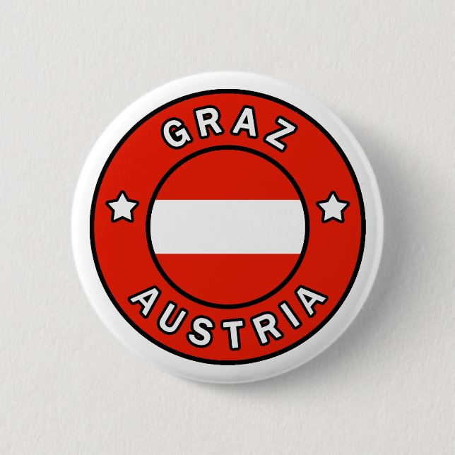 Graz Austria 6 Cm Round Badge (Front)