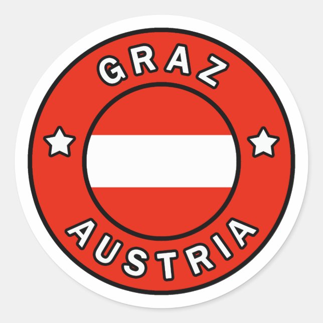 Graz Austria Classic Round Sticker (Front)
