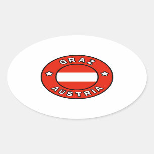 Graz Austria Oval Sticker