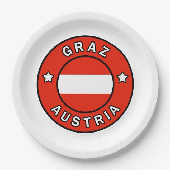 Graz Austria Paper Plate (Front)