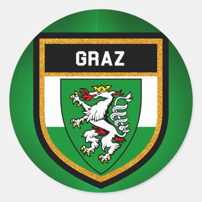 Graz Flag Classic Round Sticker (Front)