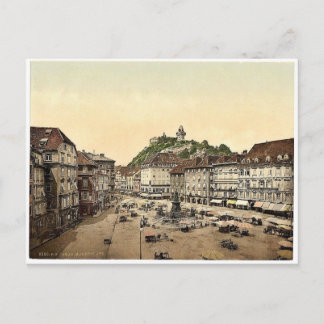 Graz, market place, Styria, Austro-Hungary classic Postcard