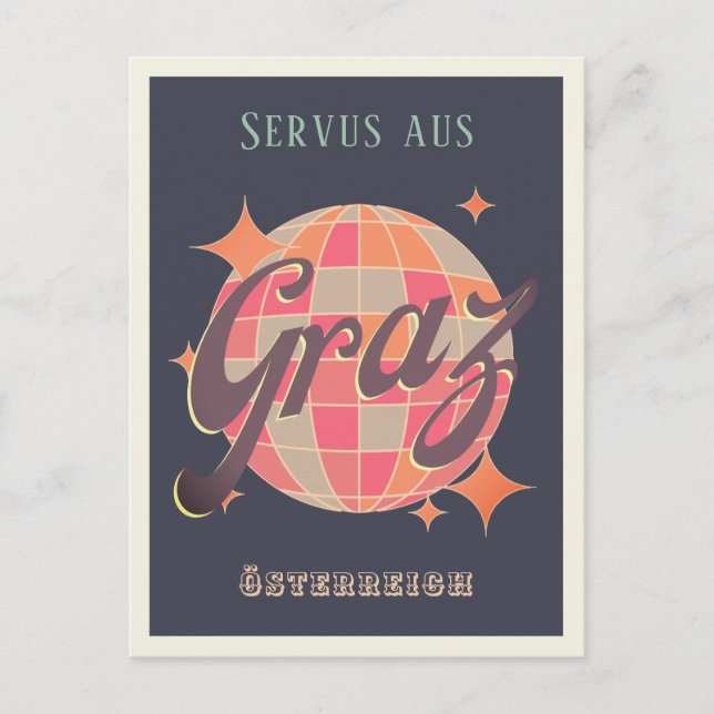 Graz Österreich Austria Retro Vintage Postcard (Front)