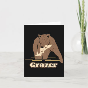 Grazer Fishing Bear Fat Brown Grizzly Beartober We Card