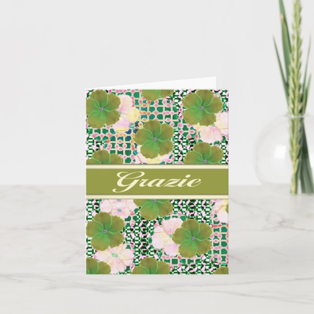 Grazia Italian thank you w/ blank inside Card (Front)