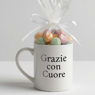 Grazie Con Cuore Chic Baby Shower Keepsake Coffee Mug