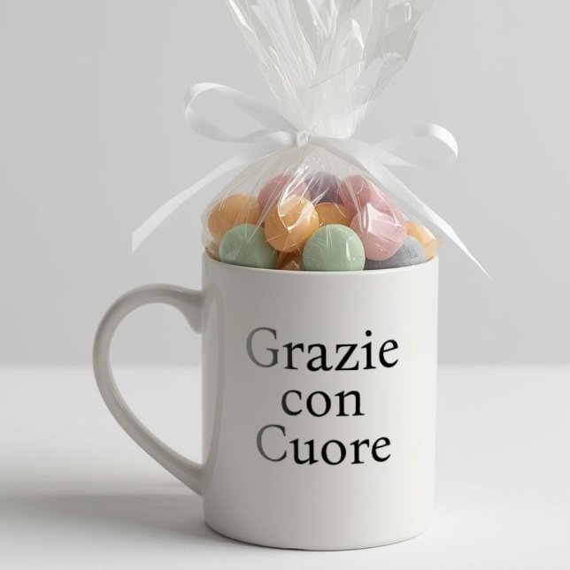 Grazie Con Cuore Chic Baby Shower Keepsake Coffee Mug (Grazie Con Cuore Chic Baby Shower Favor and Keepsake)