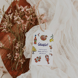 Grazie Italian Baby Shower Favour Tag