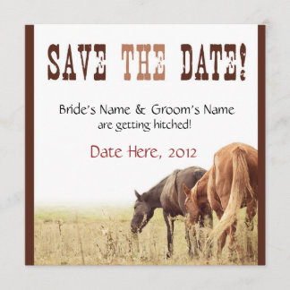 Grazing Horses - Wedding Invite