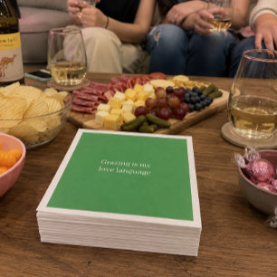 'Grazing Is My Love Language' Fun Foodie Approved  Napkin