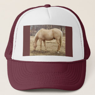 Grazing Palomino Horse Trucker Hat