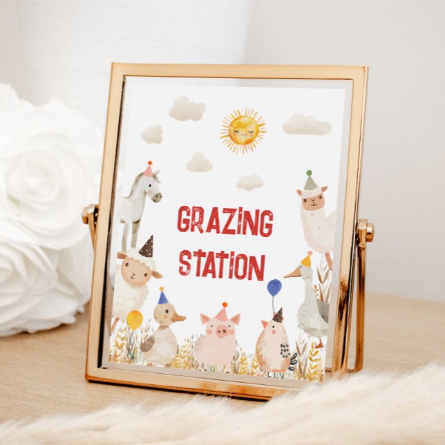 Grazing Station Farm Birthday Sign (Creator Uploaded)