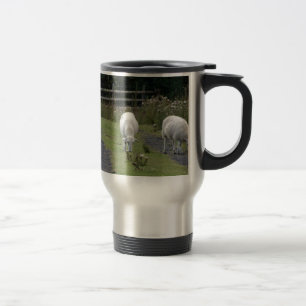 Grazing Welsh Sheep Travel Mug