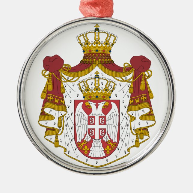 Grb Srbije, Serbian coat of arms Metal Tree Decoration (Front)