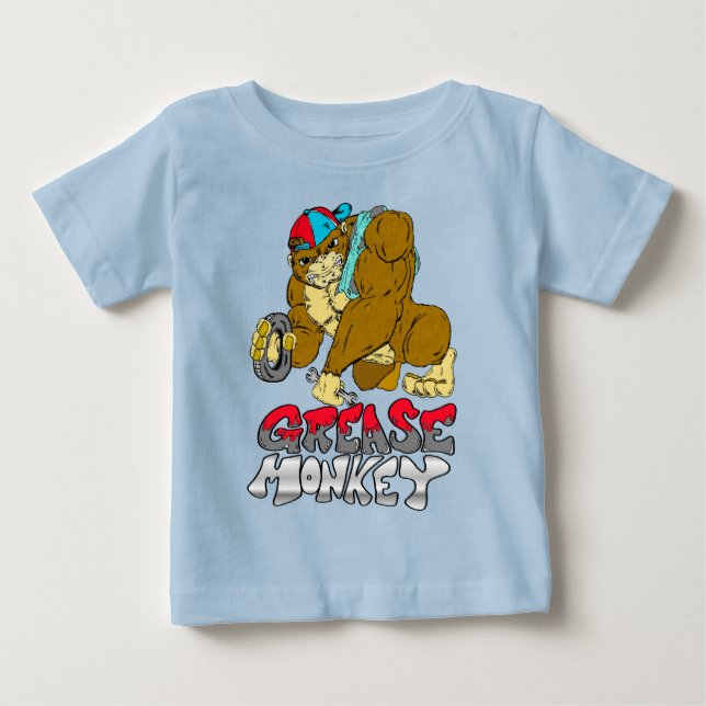 Grease Monkey Baby T-Shirt (Front)