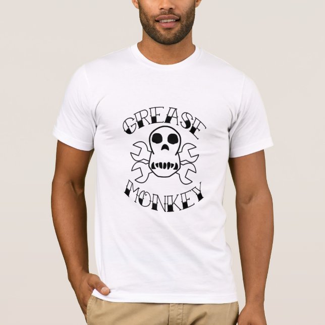 Grease Monkey Skull Bones Shirt (Front)