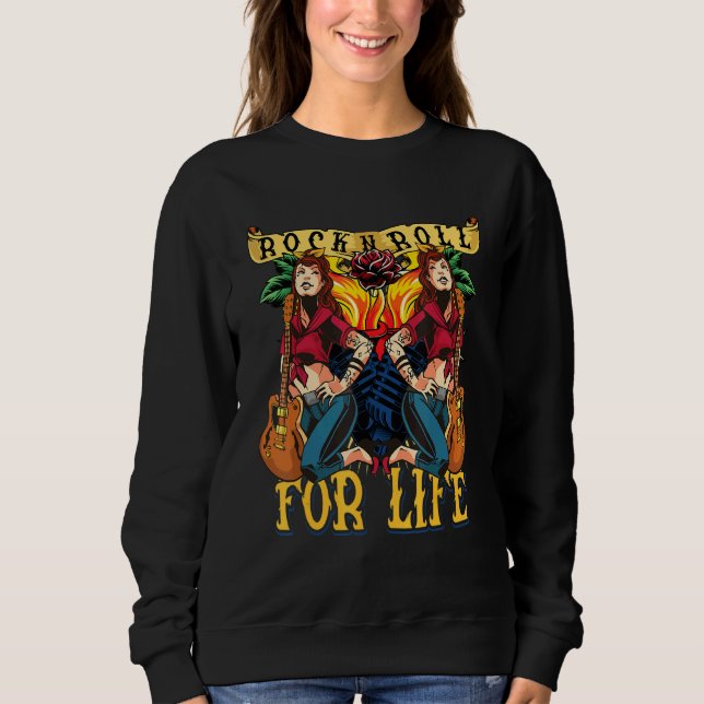 Greaser Babe And Sock Hop Costume  Rockabilly Lege Sweatshirt (Front)