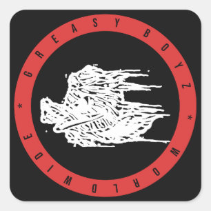 Greasy Boyz Worldwide Emblem Badge Square Sticker