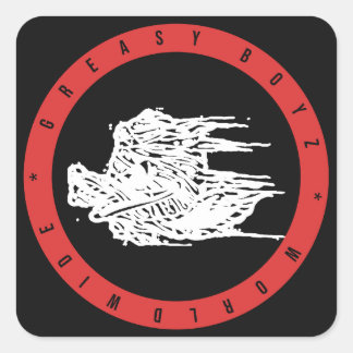 Greasy Boyz Worldwide Emblem Badge Square Sticker