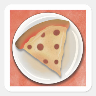 Greasy slice square sticker