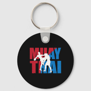 Great 2 Muay Thai Fighter Design Kickboxer Mma Tra Key Ring
