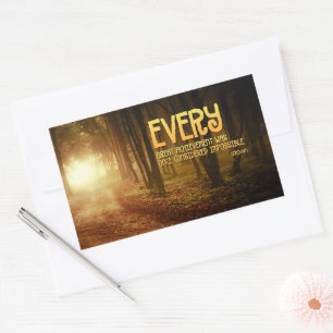 "Great achievements" Inspirational Quote Rectangular Sticker