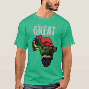 Great Africa Rainbow Map traditional colours desig T-Shirt