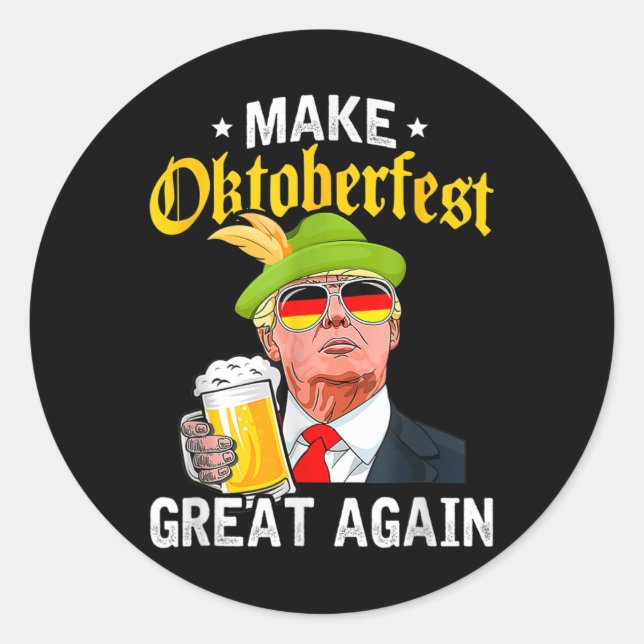 Great Again Funny Pro Trump 2024  Classic Round Sticker (Front)
