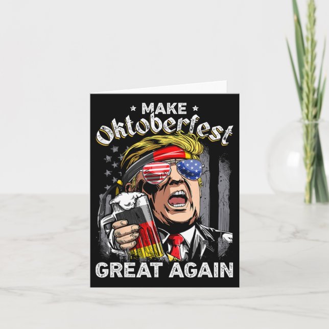 Great Again Funny Trump Prost Beer Mug Men  Card (Front)