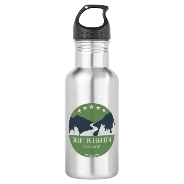 Great Allegheny Passage 532 Ml Water Bottle (Front)