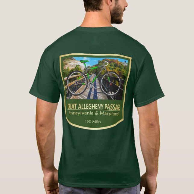 Great Allegheny Passage (bike2) T-Shirt (Back)