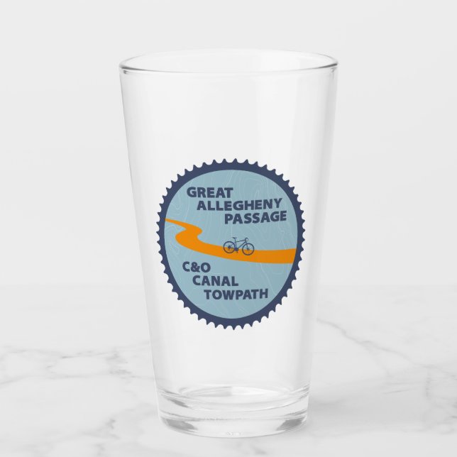 Great Allegheny Passage C&O Canal Chain Ring Glass (Front)