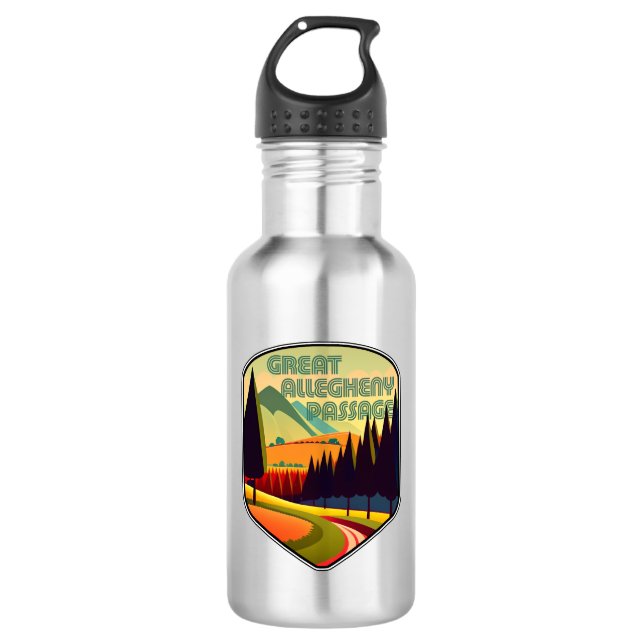 Great Allegheny Passage Colours 532 Ml Water Bottle (Front)