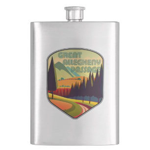 Great Allegheny Passage Colours Hip Flask