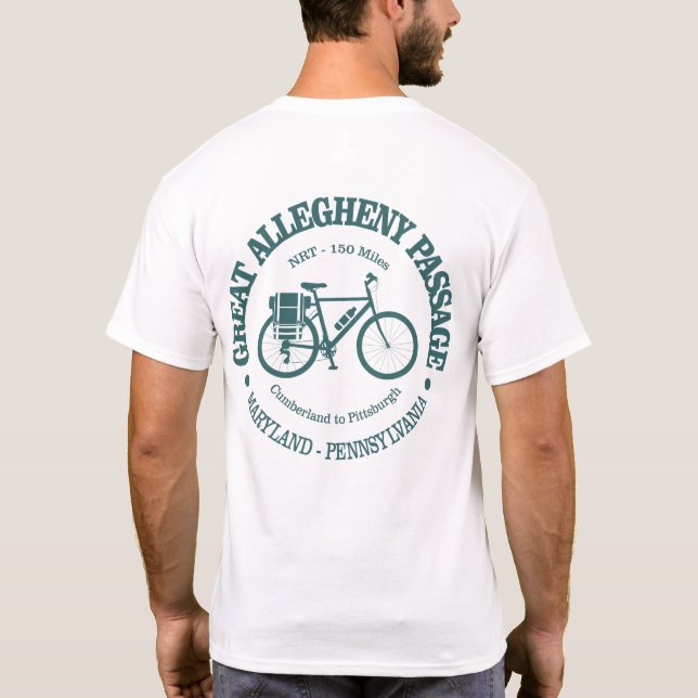 Great Allegheny Passage (cycling) T-Shirt (Back)