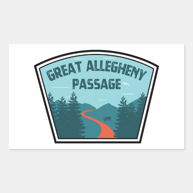 Great Allegheny Passage Rectangular Sticker (Front)